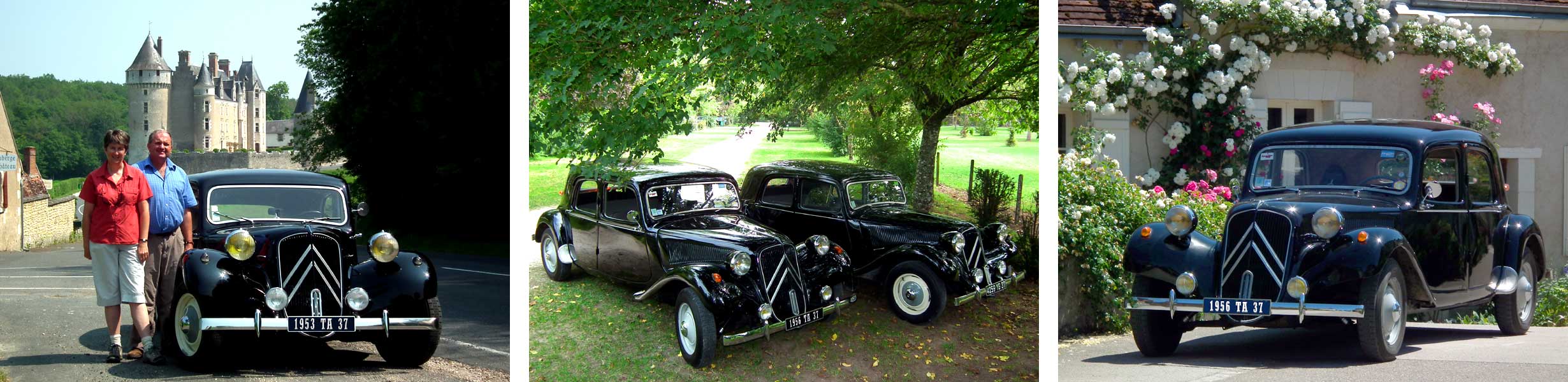 The Citroen Traction avant cars of Loire Valley Time Travel
